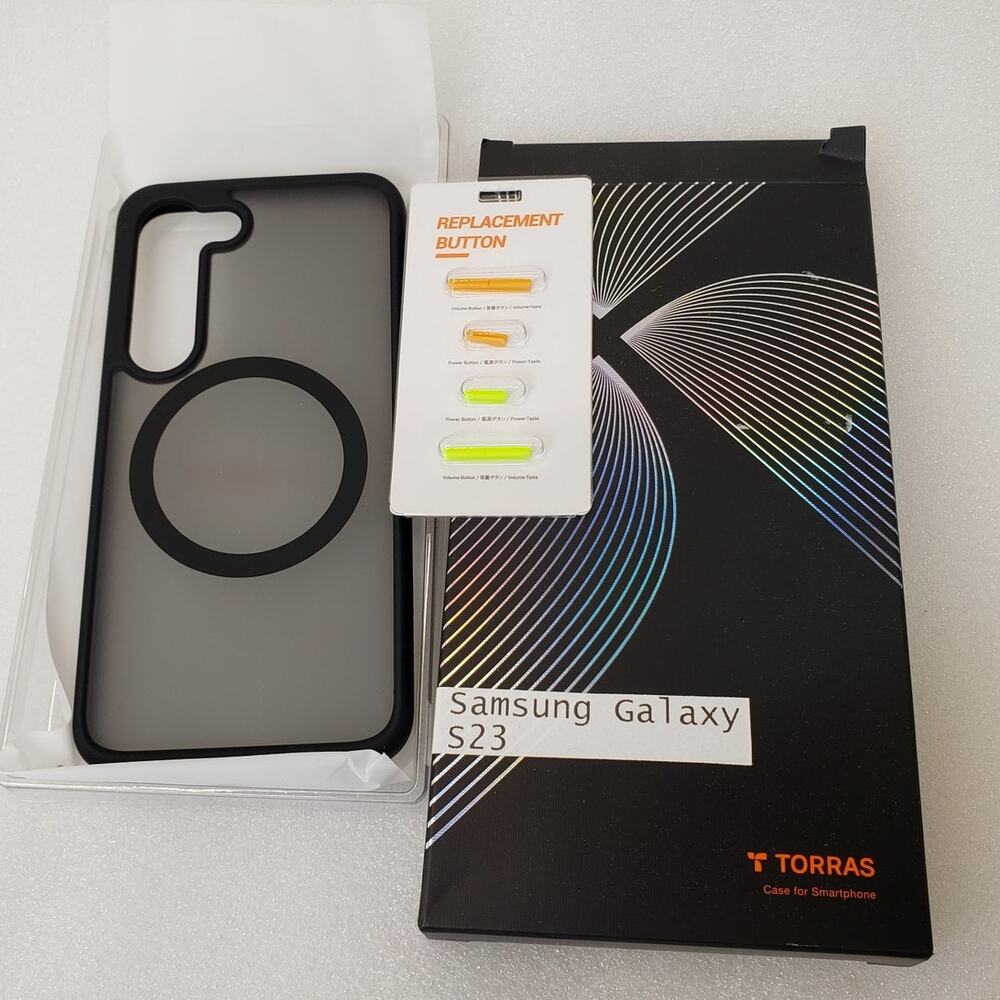 TORRAS Guardian Magnetic Case for Samsung Galaxy S23 (Translucent Black)
